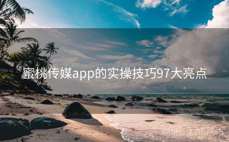 蜜桃传媒app的实操技巧97大亮点