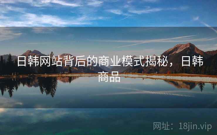 日韩网站背后的商业模式揭秘,日韩商品